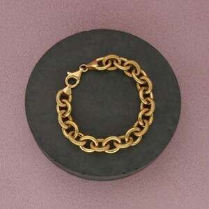 Milor Sterling Silver Gold Plate Italy Braided Cable Chain Bracelet Size 6.25in